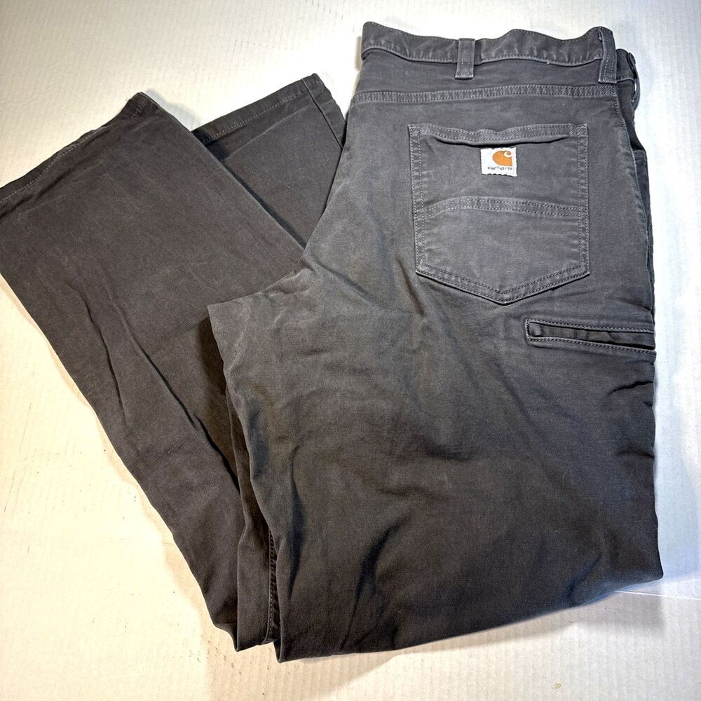 Carhartt Mens Relaxed Fit Rugged Flex Canvas Work Pants Gray 40x32 102517